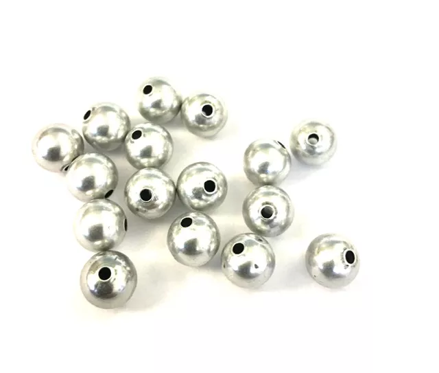 perles laiton 8mm argent antique - Argent antique