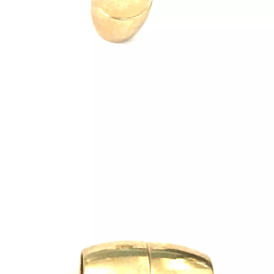 Fermoir aimanté en laiton 6mm rond, argent ou or - Or