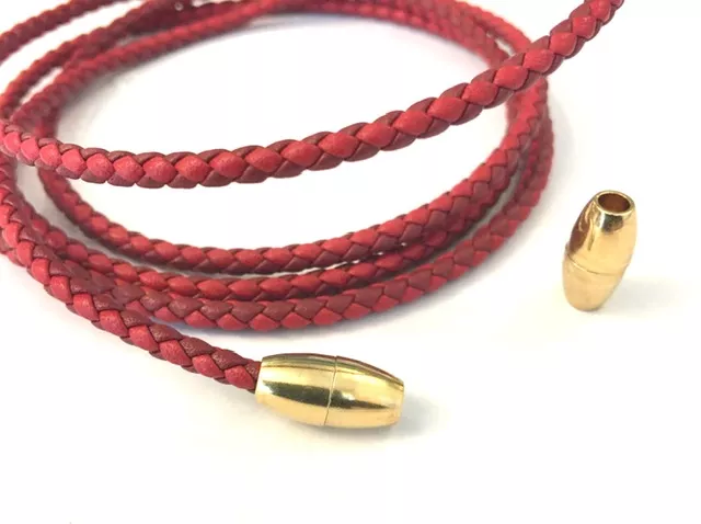 5 Fermoirs aimantés pour cordon rond de 3mm  - Argent antique Or