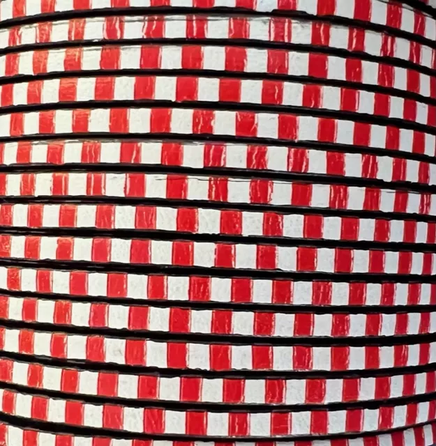 cuir de veau 3mm avec rayure - Rouge