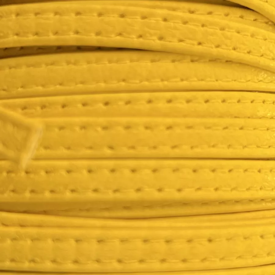 Cuir de chevre double couture 5mm souple  - Jaune