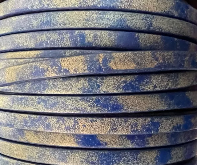 CUIR DE VEAU 5MM VINTAGE - Bleu