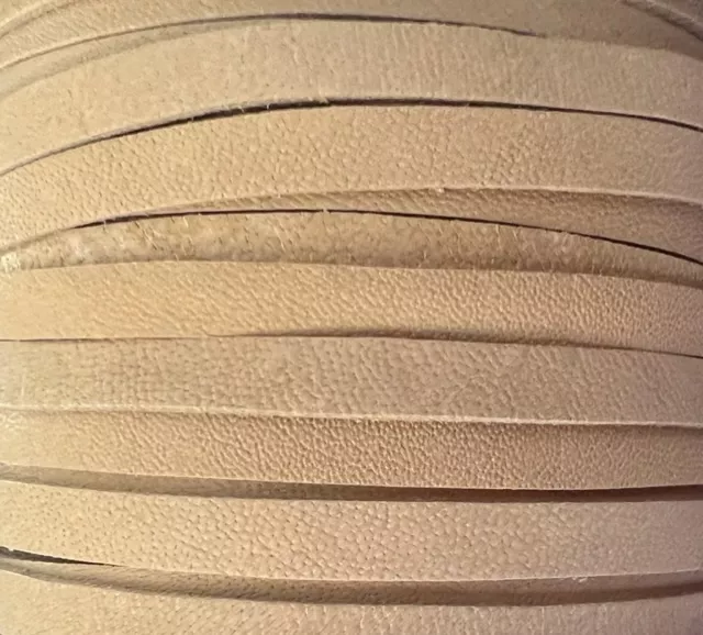 Cuir de kangourou plat en 5mm , très solide et souple - Beige