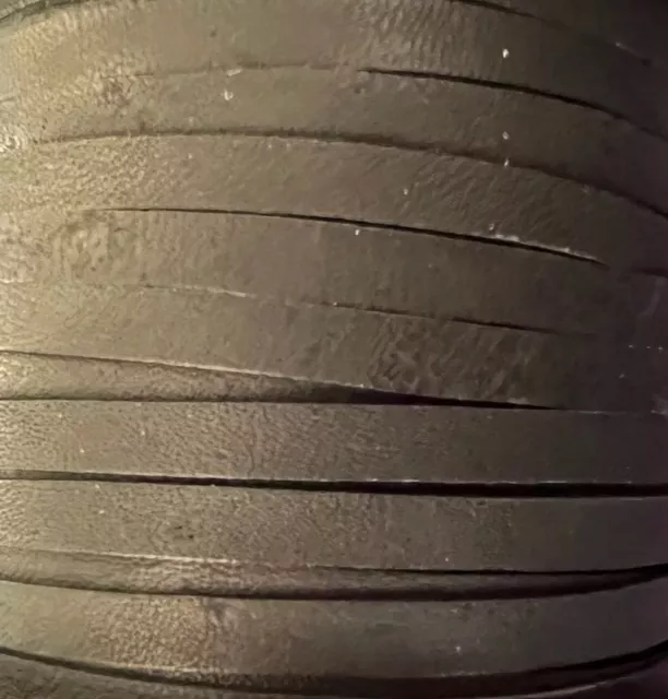 Cuir de kangourou plat en 5mm , très solide et souple - Noir