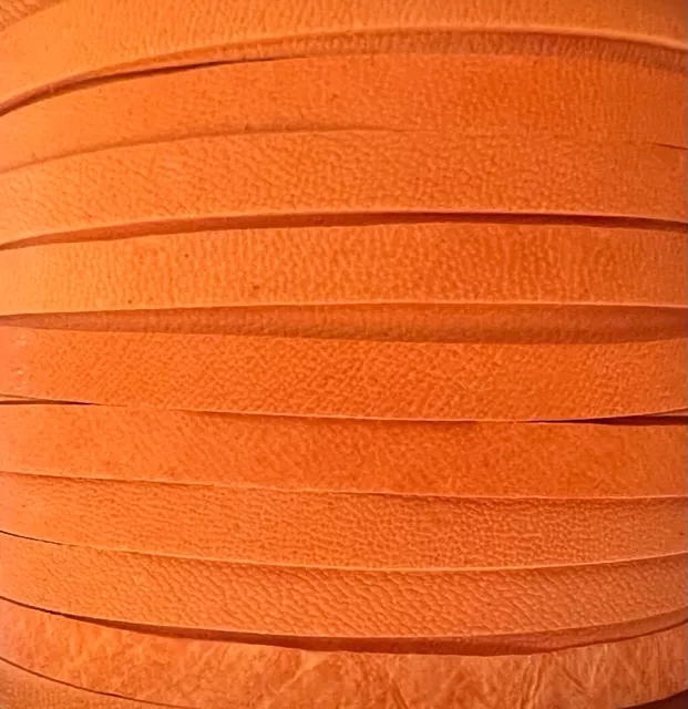 Cuir de kangourou plat en 5mm , très solide et souple - Orange
