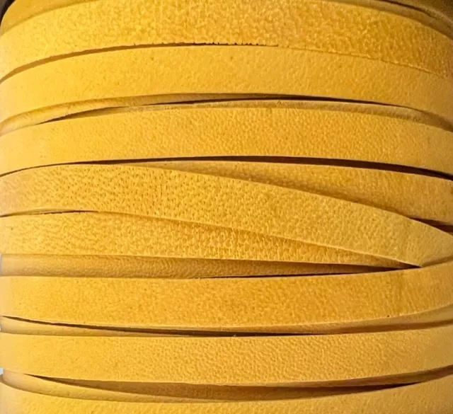 Cuir de kangourou plat en 5mm , très solide et souple - moutarde