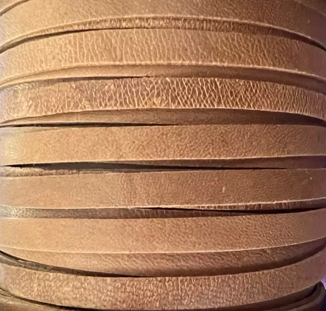 Cuir de kangourou plat en 5mm , très solide et souple - Marron moyen