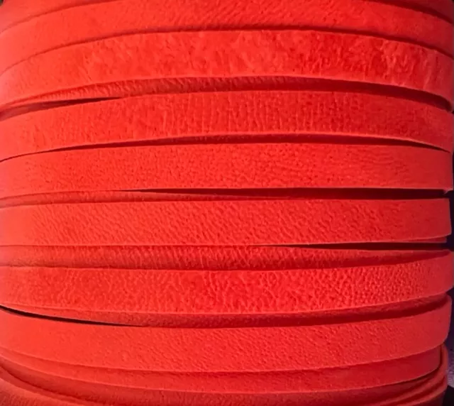 Cuir de kangourou plat en 5mm , très solide et souple - Rouge