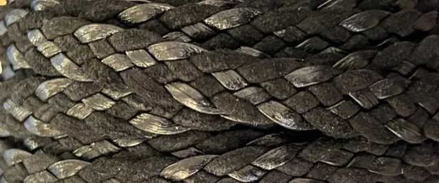 TRESSE BICOLORE 10MM - Noir