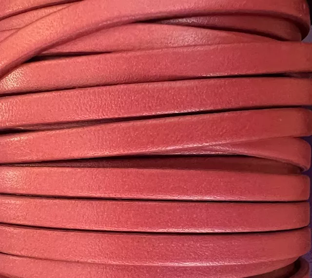 Cuir de veau nacrés 5mm - Rose