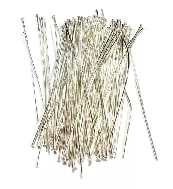 TIGES 8CM LAITON PLAQUE ARGENT OU OR - ARGENT VIF