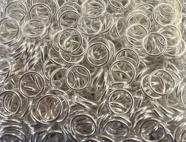 anneaux 6mm fin argent vif  ou or plaqués en France, épaisseur 0.6mm - ARGENT VIF