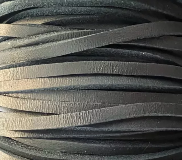 Cuir Nautique 3.5 x2.2mm pour sautoir ou bracelet - Bleu marine