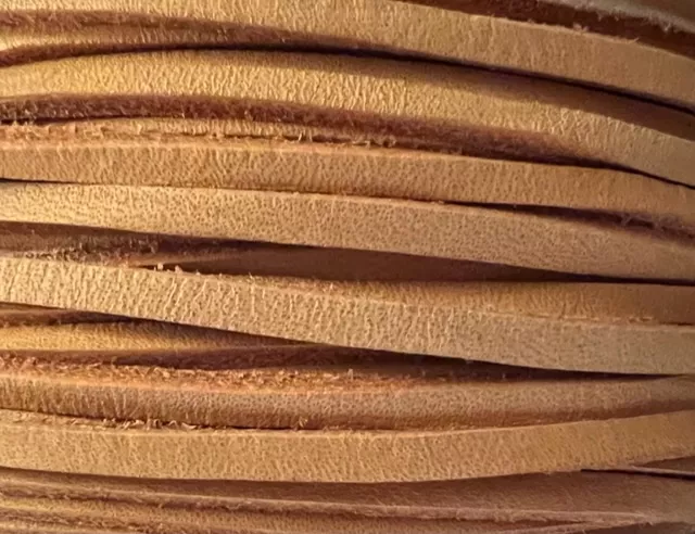 Cuir Nautique 3.5 x2.2mm pour sautoir ou bracelet - Orange