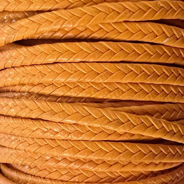 cuir tressé spina di pesche 5mm - Multicouleur abricot