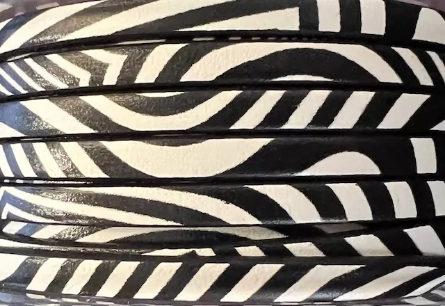 Cuir de veau imprimé en 5mm-NOUVEAUTES - Blanc