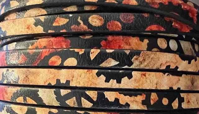 Cuir de veau imprimé en 5mm-NOUVEAUTES - Noir