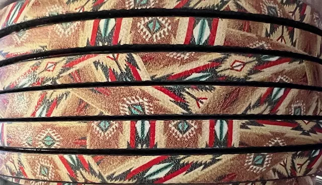 Cuir de veau imprimé en 5mm-NOUVEAUTES - Marron