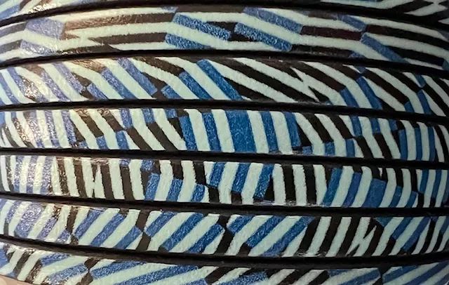 Cuir de veau imprimé en 5mm-NOUVEAUTES - Bleu ciel