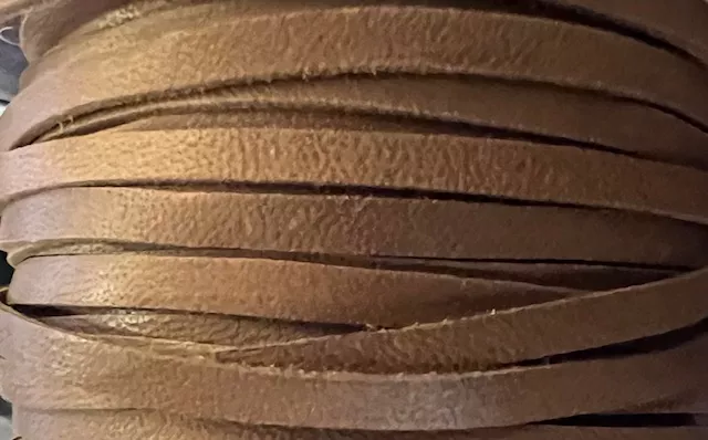 Cuir de kangourou 3mm plat, ne rompt pas facilement - Marron moyen