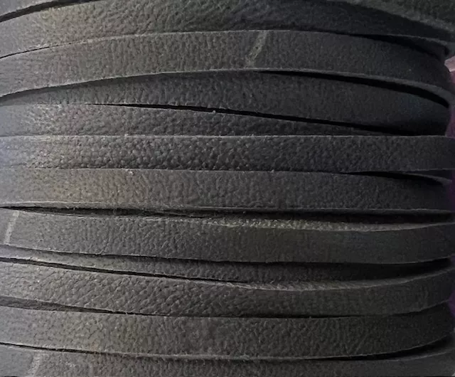 Cuir de kangourou 3mm plat, ne rompt pas facilement - bleu gris 