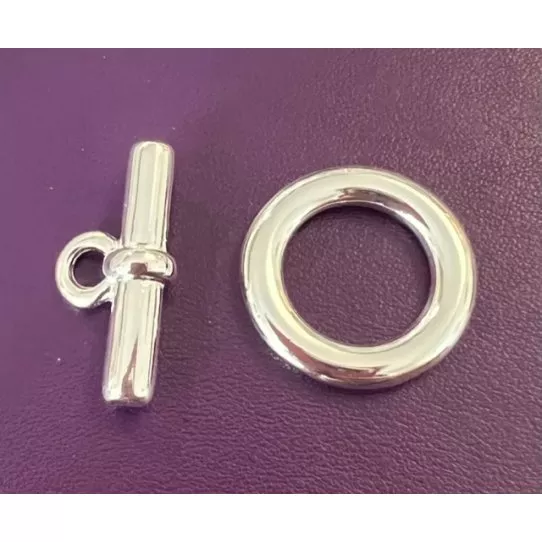 Fermoir T épais argent vif ou or - ARGENT VIF