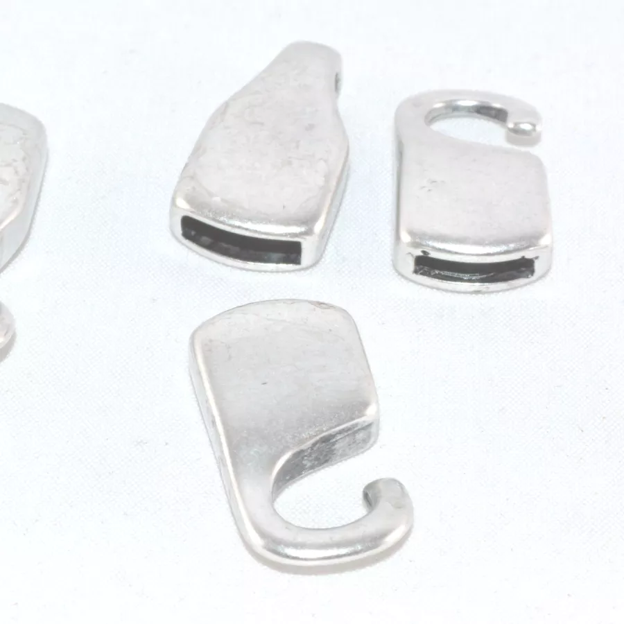 Fermoir Crochet pour cuir 10mm plat