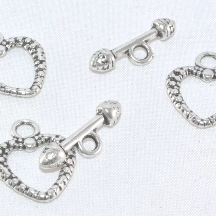 Fermoir T en forme de coeur