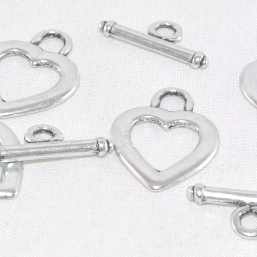 Fermoir T en forme de coeur