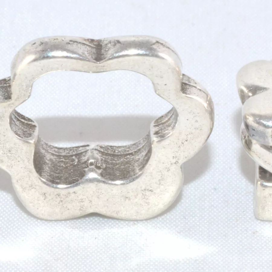 fermoir boucle fleur pour cuir 10mm plat