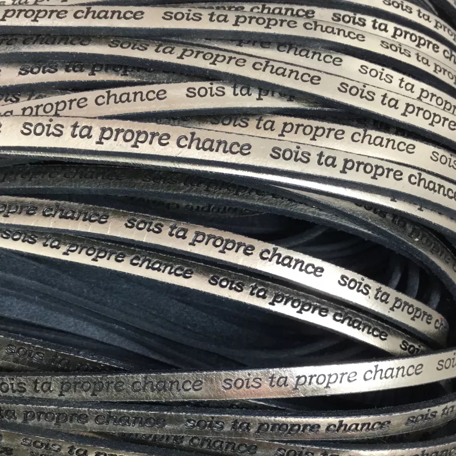 Cuir exclusivité Idil  SOIS TA PROPRE CHANCE - Or