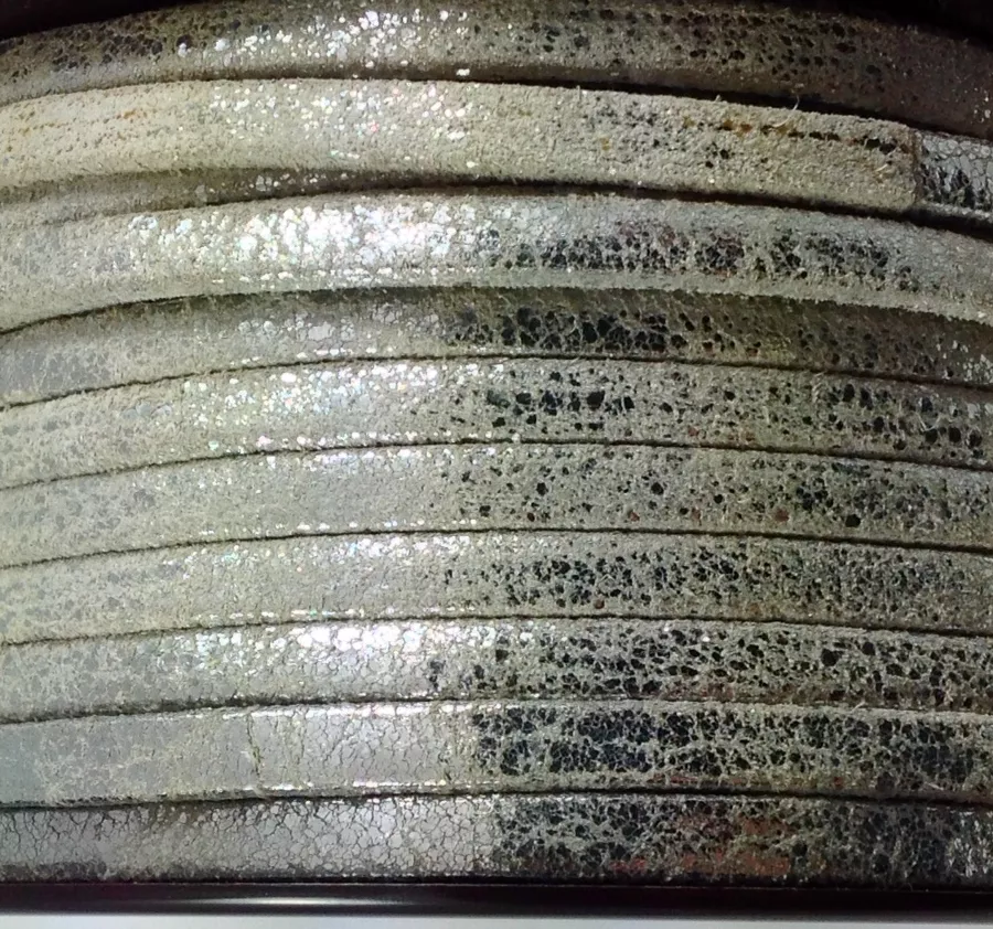 Cuir exclusivité IDIL 5mm eclosion d'Atomes - Argent