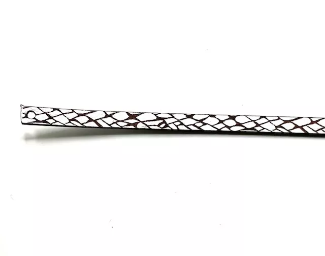 Cuir laser craquelé 5mm - Argent