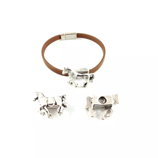 4 passants intercalaire cheval pour 5-6mm de cuir plat