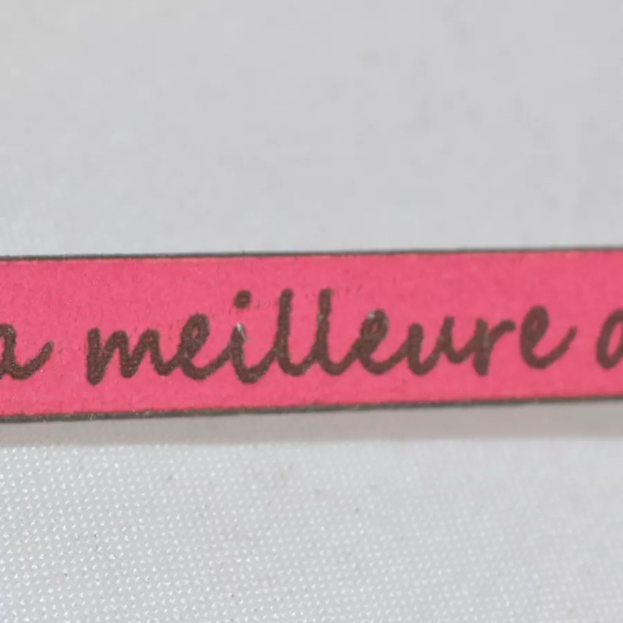 Cuir laser écriture ma meilleure amie - Fuchsia