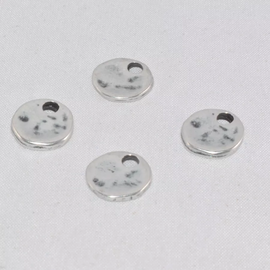 Pendant médaille martelé ronde