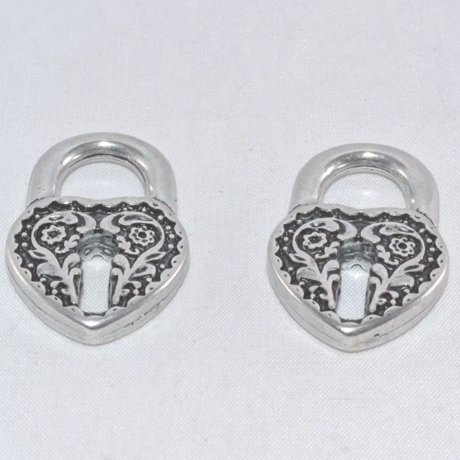 Pendant cadenas coeur