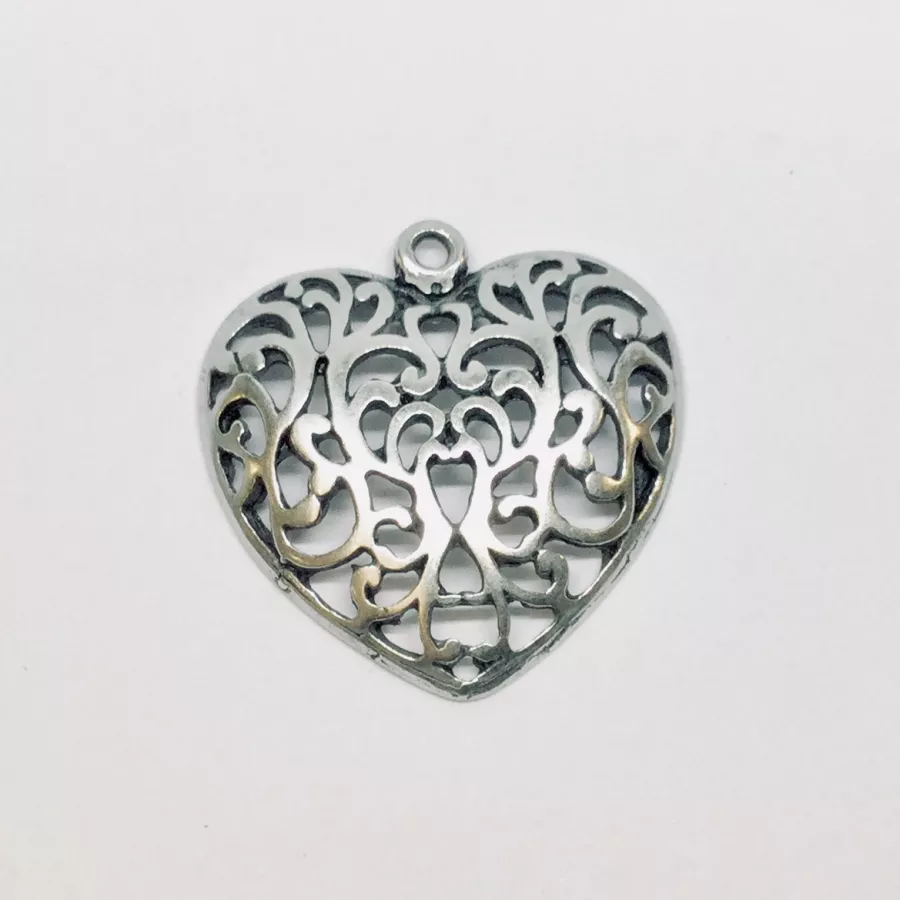 Pendant coeur filigrane