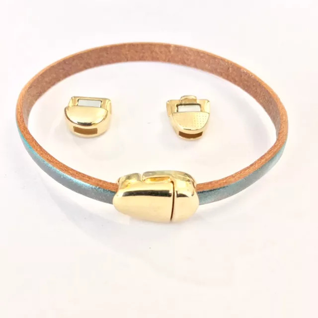 Fermoir aimanté en  5mm, double face, argent ou or, ouverture facile - Or