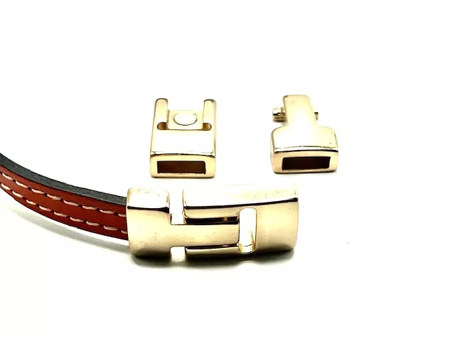Fermoir aimanté en zamac pour cuir 10mm plat - Or