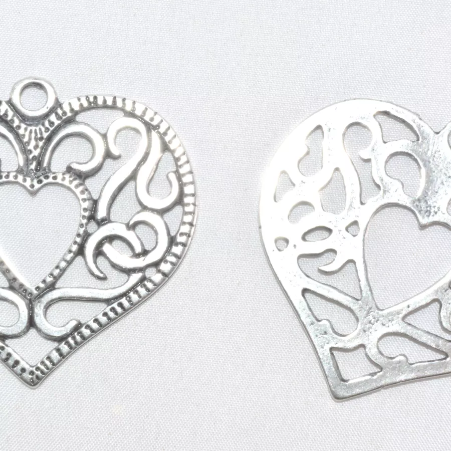 Pendant coeur entrecroisé