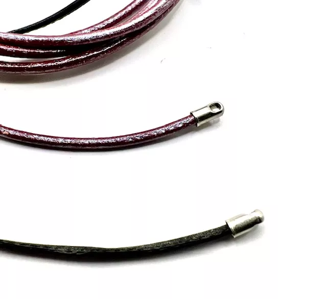 EMBOUT LAITON pour cuir chaine de 2MM - Argent antique