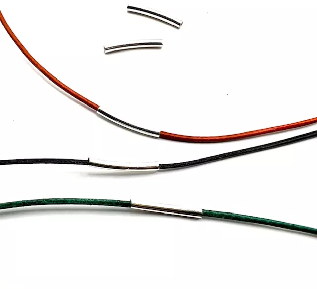 Petit tube en laiton 15 x1.2mm plaqués  en France - Argent