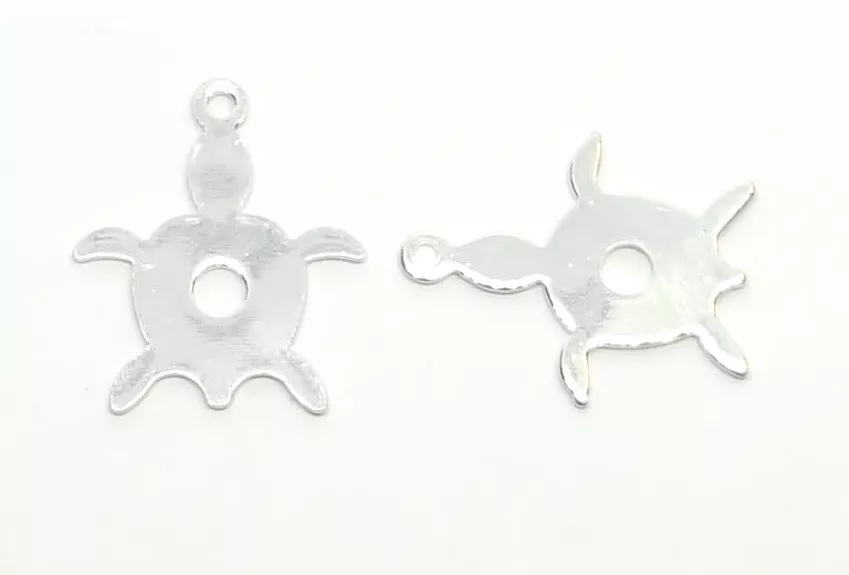 Pendant tortue en laiton pl FR argent ou or - Argent Or