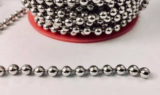 6.6mm Chaine boule en laiton plaqué e en France 10 microns
