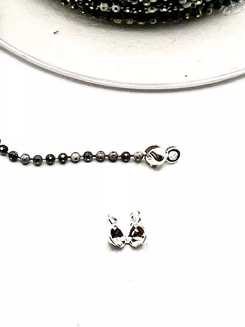 embout petite chaine bille1.5mm - Argent