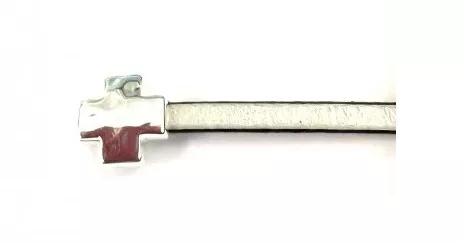 Fermoir aimanté croix 5mm - Argent vif