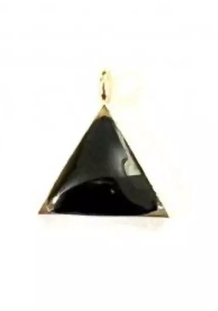 Pendant triangle émaillé - Noir