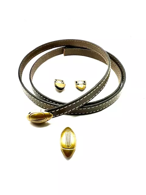 Fermoir aimanté 10mm Ballon de Rugby - Bronze