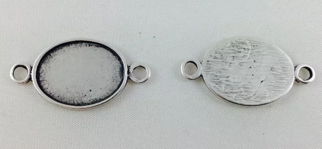 sequin ovale avec 2 anneaux pour fimo ou email